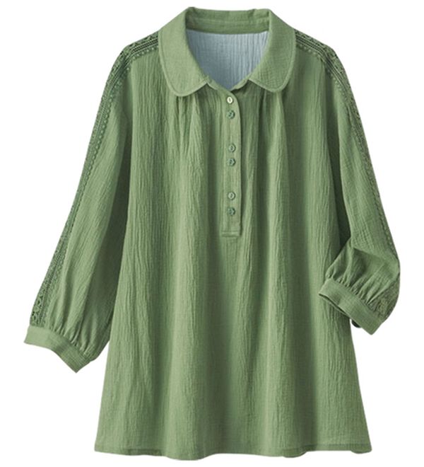 BELLUNA（ベルーナ）の「暑い夏に着たい！涼やか綿１００％ブラウス（ブラウス）」｜詳細画像