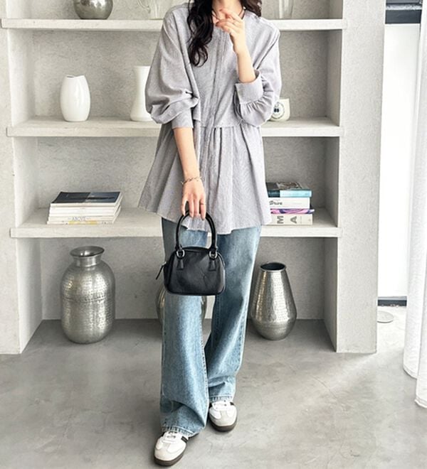 GeeRA（ジーラ）の「羽織にもなる！ペプラムシャツチュニック（チュニック）」｜詳細画像