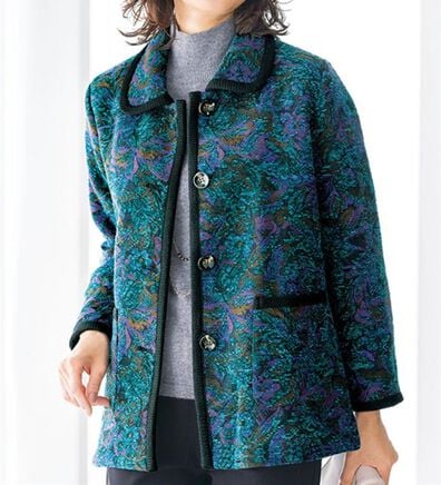 ルフラン（ルフラン）の「ジャカード織裏キルティングジャケット＜紅梅～こうばい～＞（その他ジャケット）」