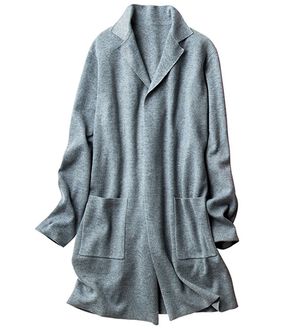 VINNO（ヴィノ）の「ニットジャケットコーディガン（その他ジャケット）」｜グレー