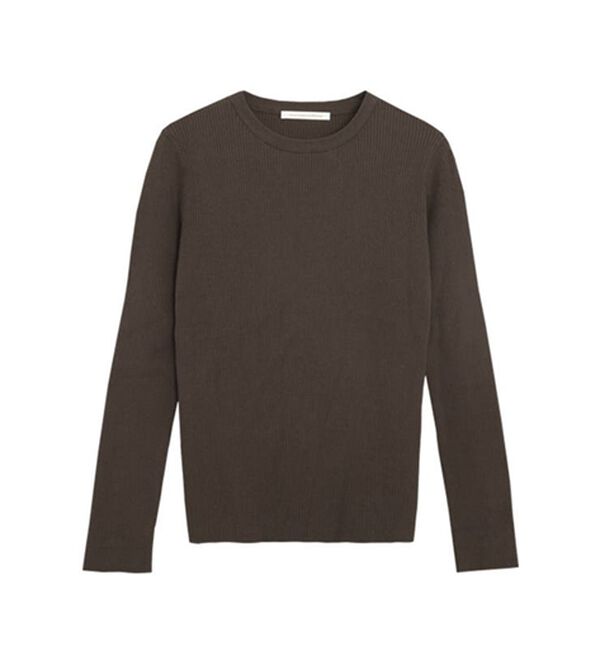 Pierrot（ピエロ）の「【選べるネック】袖ボタンリブニット（ニット・セーター）」｜詳細画像