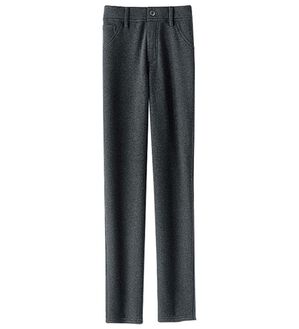 BELLUNA（ベルーナ）の「ポカポカすっきり！あったか裏ファーパンツ（フルレングスパンツ）」｜杢ヘリンボーン