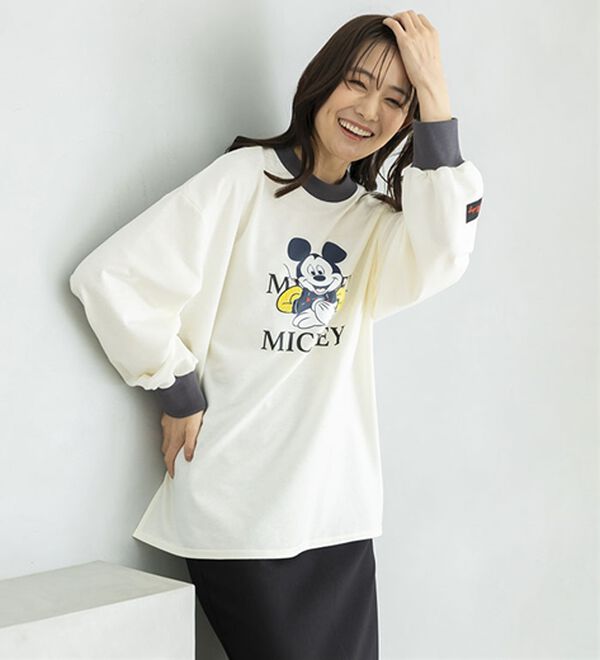 BELLUNA（ベルーナ）の「＜Ｄｉｓｎｅｙ＞リブ配色ゆったりトレーナー（トレーナー・スウェット）」｜詳細画像