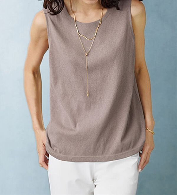 BELLUNA（ベルーナ）の「麻混ガーゼ調素材トッパージャケットアンサンブル（その他ジャケット）」｜詳細画像