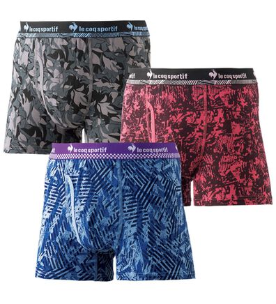 「【３枚組】＜ルコックスポルティフ＞綿混グラフィカルデザインボクサー（メンズボクサーパンツ）」
