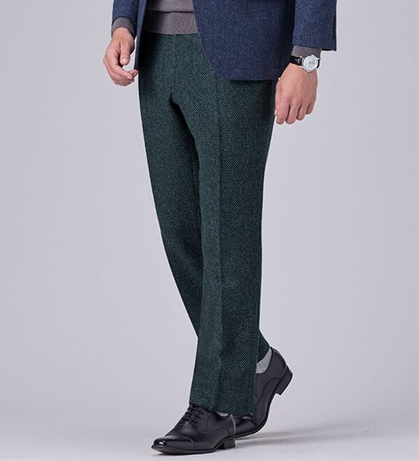 「国産　尾州・ウールカシミヤスラックス（メンズスラックス）」｜詳細画像