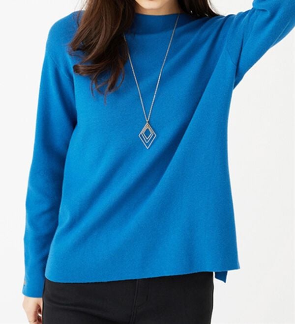 BELLUNA（ベルーナ）の「もちもち袖ボタンニットプルオーバー（ニット・セーター）」｜詳細画像