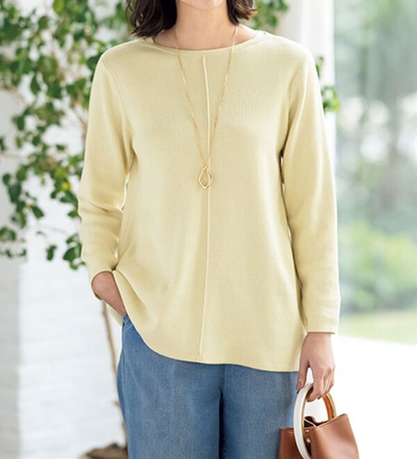 ルフラン（ルフラン）の「【３色組】綿１００％！美人見えニットプルオーバー（ニット・セーター）」｜詳細画像