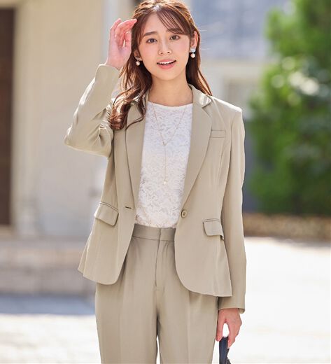 【美品】Theory ベージュ パンツスーツ上下 wnc セオリーリュクス theory luxe パンツスーツ ベージュ