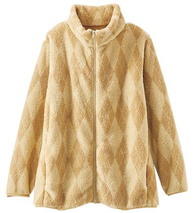 BELLUNA（ベルーナ）の「ふわふわファーフリースプリントジャケット（その他ジャケット）」