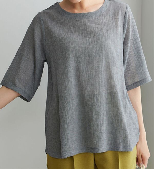 BELLUNA（ベルーナ）の「さらっと快適！Tシャツ見えブラウス（ブラウス）」｜詳細画像