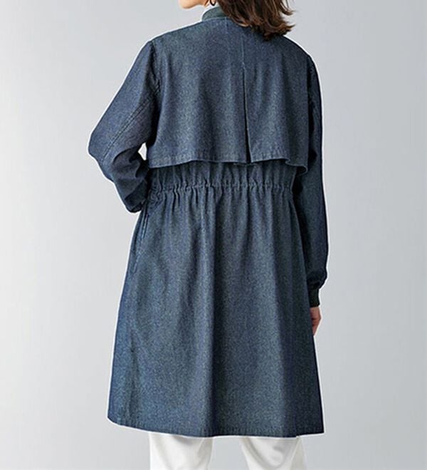 BELLUNA（ベルーナ）の「デニム素材中わたベスト付重ねデザインコート（ロングコート）」｜詳細画像