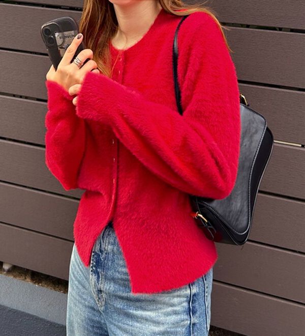 GeeRA（ジーラ）の「裾スリットシャギーコンパクトカーディガン（その他カーディガン）」｜詳細画像