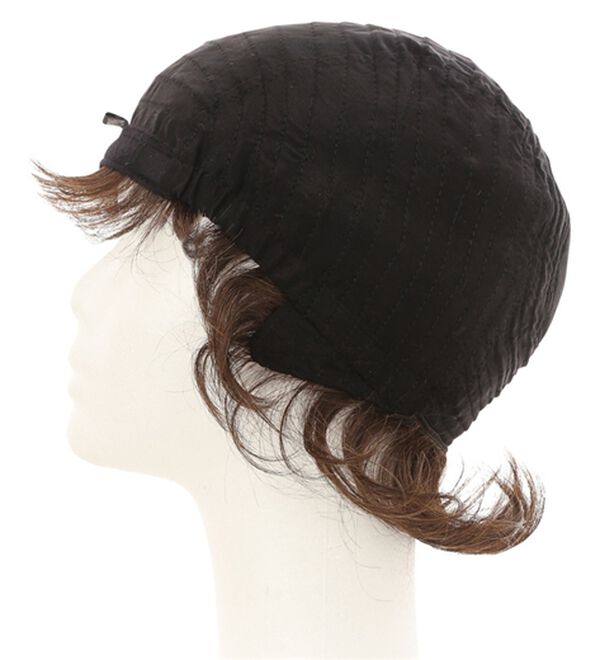「帽子ウィッグ（もみあげ付き）カールショート　ベルーナ特別セット（ウィッグ・ヘアピース・エクステ）」｜詳細画像
