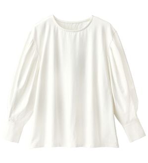 RANAN（ラナン）の「タックスリーブカットソープルオーバー（カットソー）」｜オフホワイト