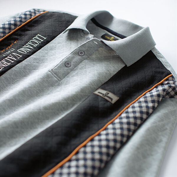 「【２着組】＜ルチアーノ・ヴァレンティノ＞やわらかキルトのポロ衿ホームスーツ（メンズルームウェア）」｜詳細画像