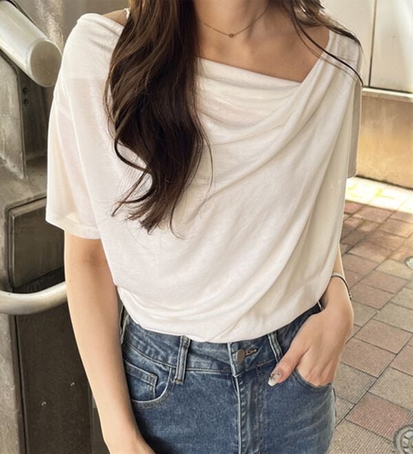 GeeRA（ジーラ）の「スラブシアーオフショルトップス（カットソー）」｜詳細画像