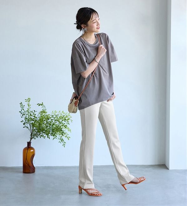 BELLUNA（ベルーナ）の「【選べる股下】ジャストフィットらくらくパンツ（フルレングスパンツ）」｜詳細画像