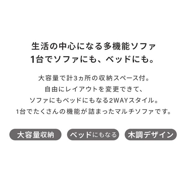 iellio（イエリオ）の「収納付ソファベッド　Ｅｕｎａ（ソファ）」｜詳細画像