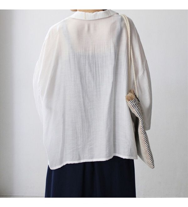 GeeRA（ジーラ）の「ワッシャーポプリンブラウス（ブラウス）」｜詳細画像