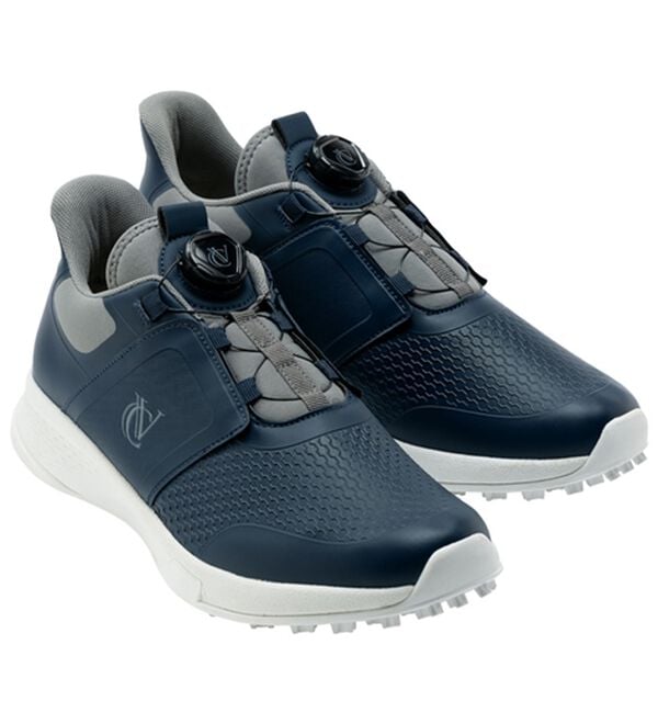 「＜コムルヴァン・オム＞スポッと履ける！ダイヤル式シューズ（メンズスポーツ用品）」｜ネイビー