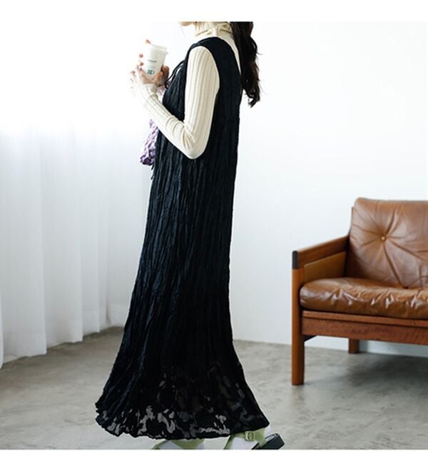 GeeRA（ジーラ）の「フラワージャカードノースリーブワンピース（その他ワンピース）」｜詳細画像