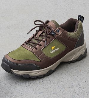 「＜ゴールデンベア＞防水設計シューズ（メンズスニーカー）」｜ショートカーキ