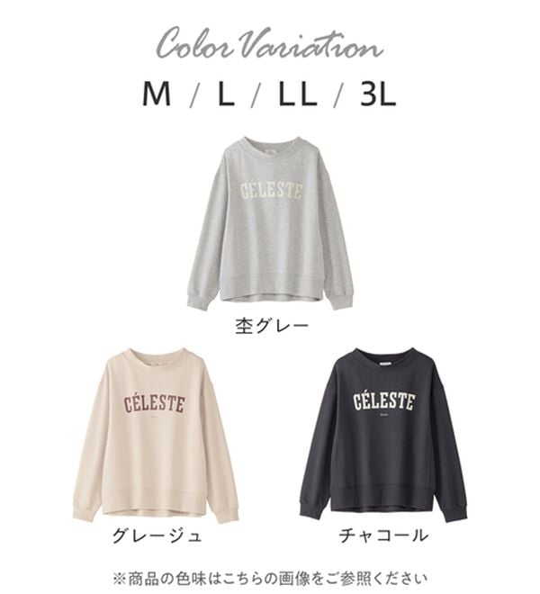 Viola e Viola（ヴィオラ エ ヴィオラ）の「ゆるシルエット裏毛ロゴスウェット（カットソー）」｜詳細画像