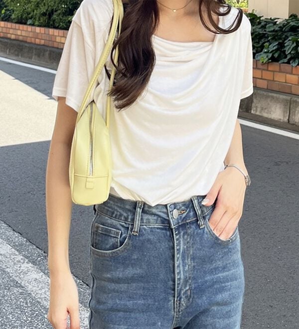 GeeRA（ジーラ）の「スラブシアーオフショルトップス（カットソー）」｜詳細画像