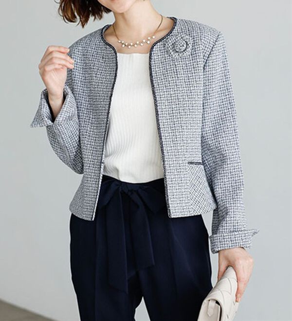 GeeRA（ジーラ）の「【入卒式/セレモニー】ツイード着回し５点セットスーツ　２ジャケット＆パンツ＆ワンピ（その他スーツ）」｜詳細画像