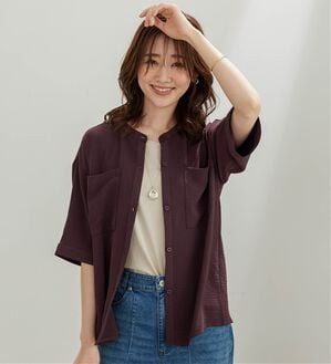 BELLUNA（ベルーナ）の「お手入れ楽々！ポケット使いブラウス（ブラウス）」｜ブラウン