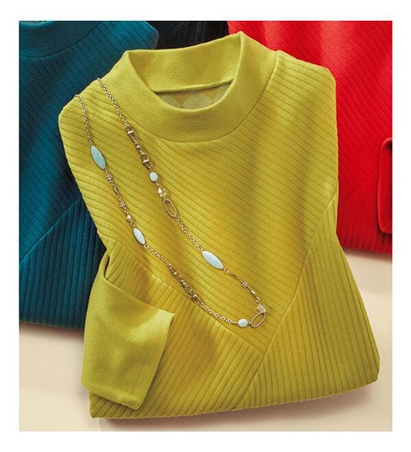 ルフラン（ルフラン）の「切替デザインプルオーバー（カットソー）」｜マスタード