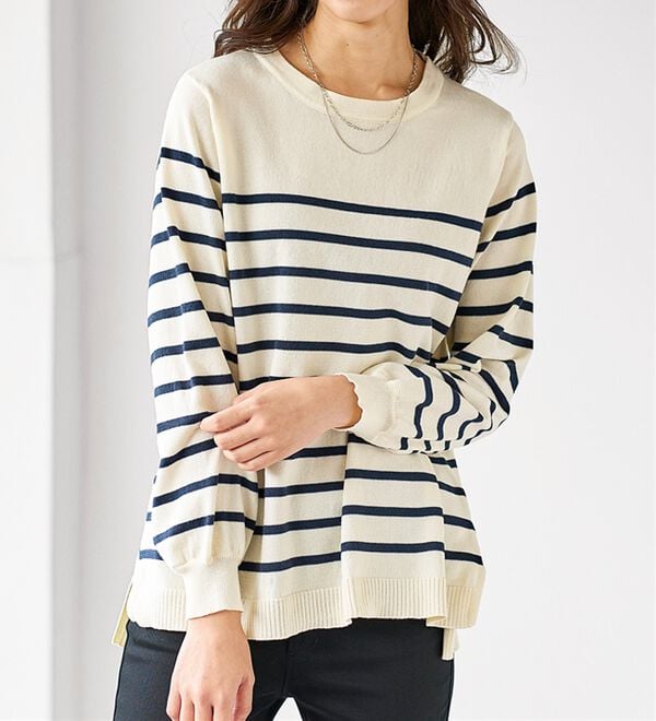 BELLUNA（ベルーナ）の「パフ袖デザインニットプルオーバー（ニット・セーター）」｜詳細画像