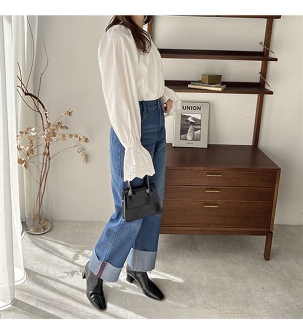 GeeRA（ジーラ）の「袖口レースギャザーブラウス（ブラウス）」｜詳細画像