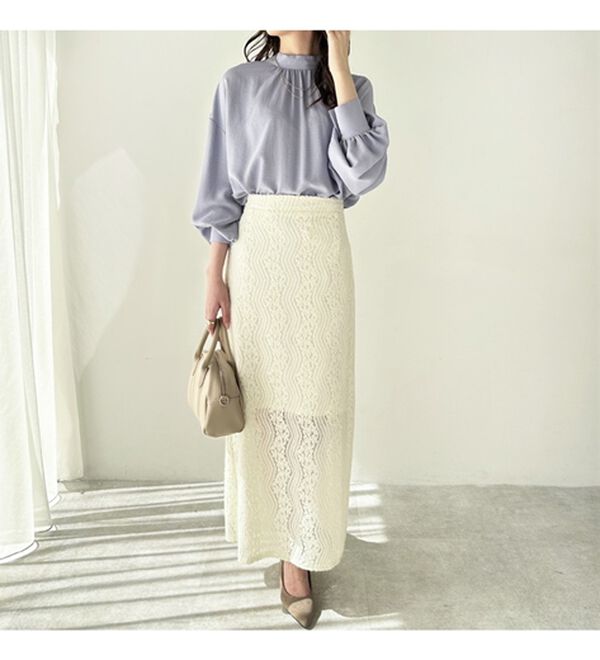 GeeRA（ジーラ）の「起毛レースタイトスカート（ロングスカート）」｜詳細画像