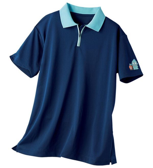 BELLUNA（ベルーナ）の「【UNDOVE】＜ハンギョドン＞配色デザインポロシャツ（ポロシャツ）」｜ネイビー