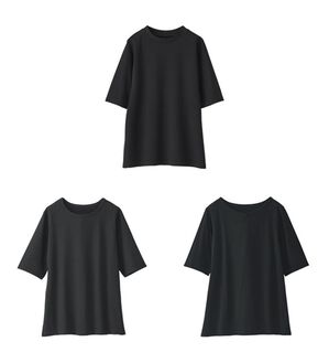 BELLUNA（ベルーナ）の「綿１００％抗菌防臭汗ジミ対策プルオーバー（カットソー）」｜黒