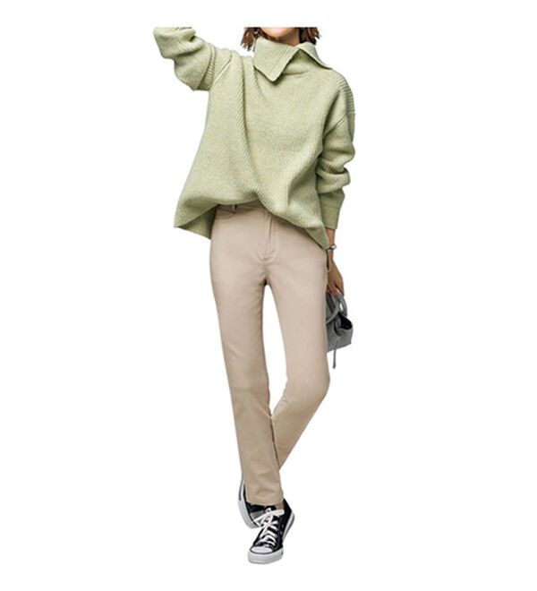 VINNO（ヴィノ）の「スマホポッケ付のびのび裏起毛スリムパンツ（フルレングスパンツ）」｜詳細画像