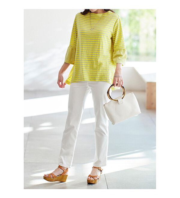 BELLUNA（ベルーナ）の「ボーダー切替プルオーバー（カットソー）」｜詳細画像