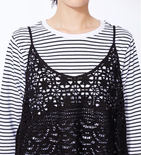 BELLUNA（ベルーナ）の「かぎ針風ビスチェアンサンブル（アンサンブル）」｜詳細画像