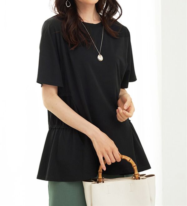 BELLUNA（ベルーナ）の「ヒンヤリ！サイドギャザー使いチュニック（チュニック）」｜詳細画像