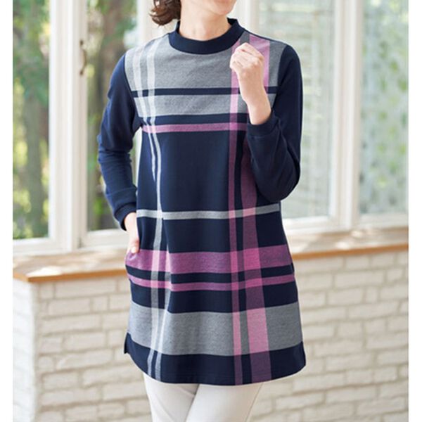 BELLUNA（ベルーナ）の「軽くてあったか裏起毛プリントチュニック（チュニック）」｜詳細画像