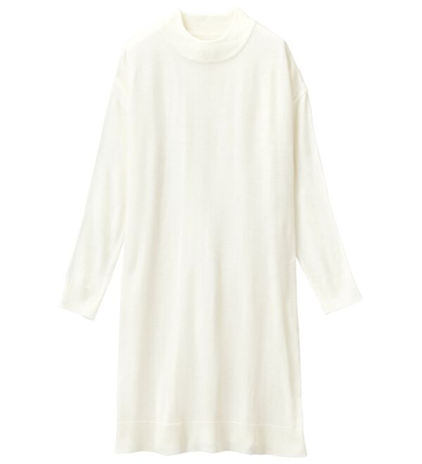 RANAN（ラナン）の「カシミヤタッチニットチュニックワンピース（チュニック）」｜詳細画像