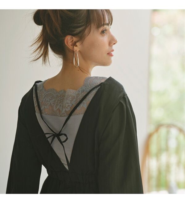 LAVIENNE（ラヴィエンヌ）の「【吸湿発熱】【抗菌防臭】２ＷＡＹレースインナー（肌着・インナーウェア）」｜詳細画像