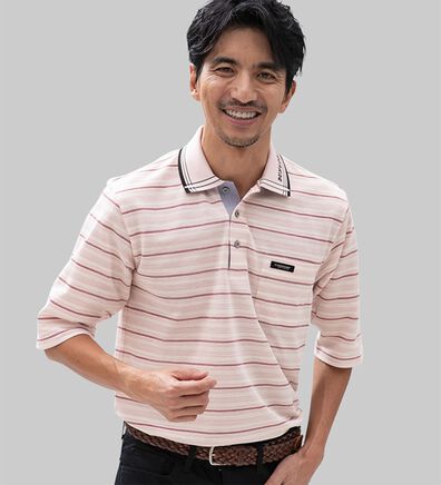 「＜ダンロップ・リファインド＞ＩＺＵＭＯ　ＢＲＡＮＤ　５分袖ポロシャツ（メンズポロシャツ）」