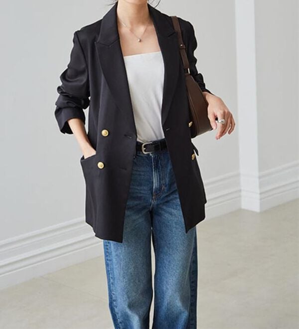 RANAN（ラナン）の「洗える！ゴールド調ボタンWテーラードジャケット（テーラードジャケット）」｜詳細画像