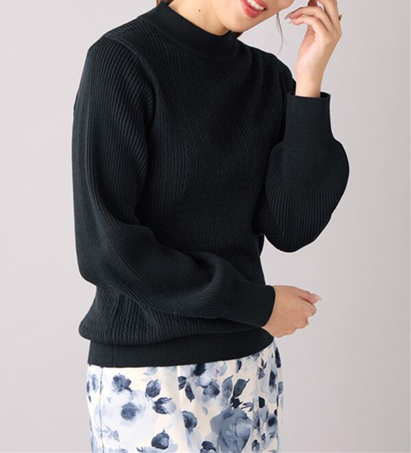 alotta（アロッタ）の「洗える！カシミヤタッチミニケーブルニット（ニット・セーター）」｜詳細画像