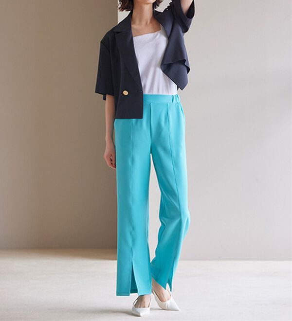 RANAN（ラナン）の「機能付センタースリットフレアーパンツ（フルレングスパンツ）」｜詳細画像