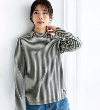 BELLUNA（ベルーナ）の「《ＨｕｇＲｅａｍコットン》裏起毛暖かハイネックプルオーバー（カットソー）」