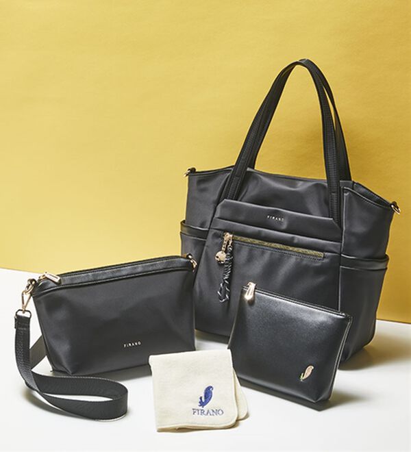 ルフラン（ルフラン）の「【４点セット】＜ＦＩＲＡＮＯ＞１２ポケットデザインバッグ（トートバッグ）」｜ブラック